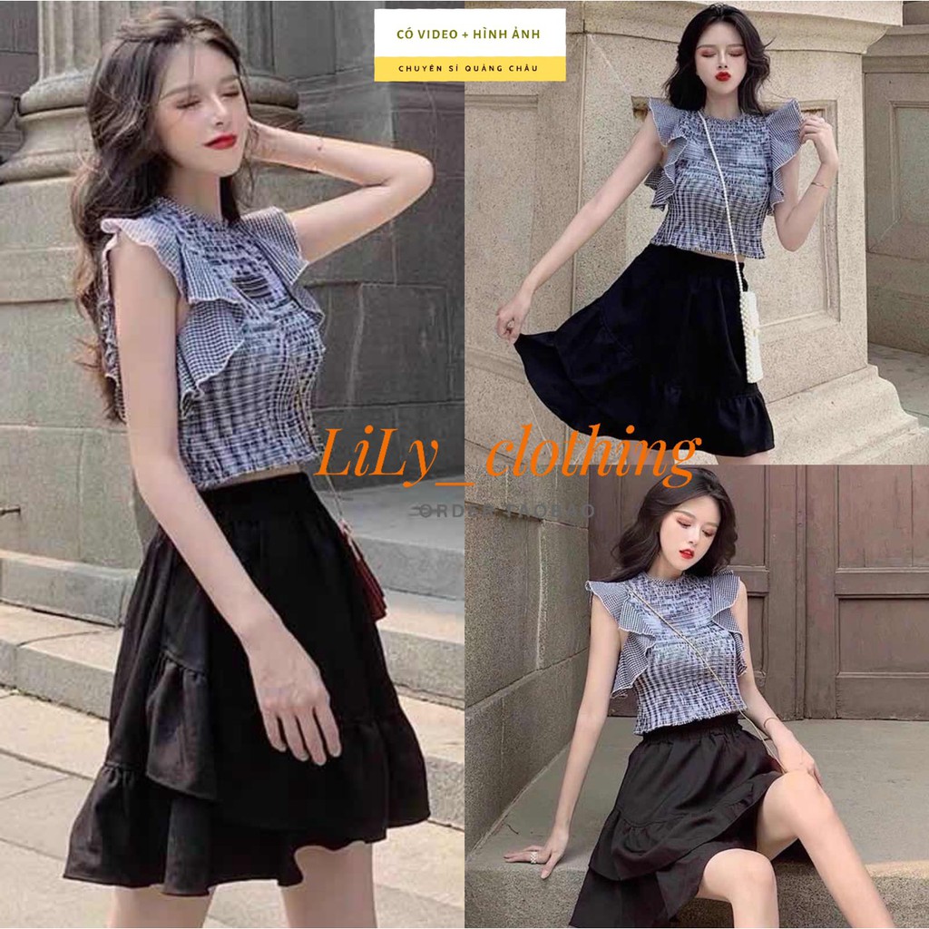 áo coptop kiểu bo chun cánh tiên màu đen freesize, hàng nhập taobao có sẵn A95