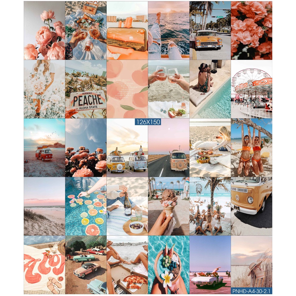 Combo Set 50 tờ Decal dán tường trang trí khổ A4,A5 - Trang trí Phòng ngủ Hiện đại PNHĐ2