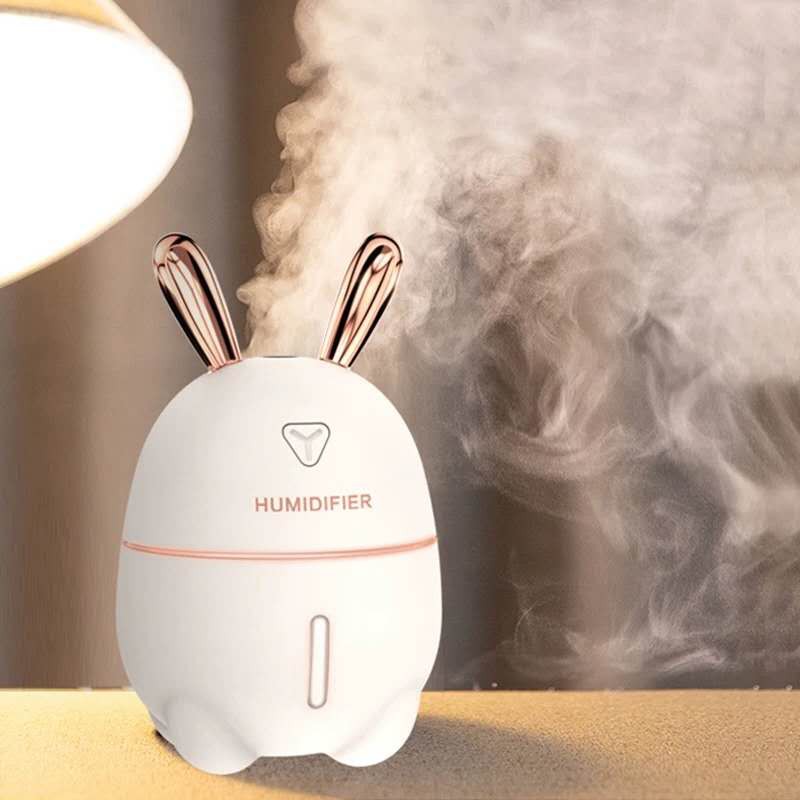 Máy khuếch tán tinh dầu phun sương hơi nước tạo ẩm hình tai thỏ có đèn Led Humidifier &amp; Rabbit