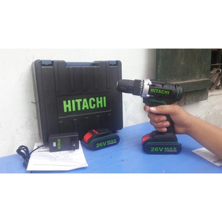 MÁY KHOAN PIN HITACHI 26V  2 PIN (CÓ BÚA)