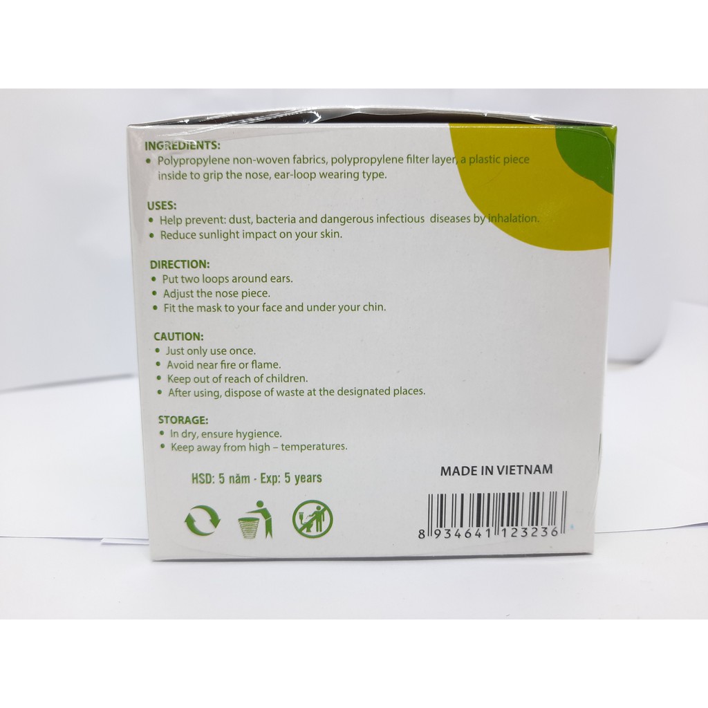 Khẩu trang econ 3 lớp bạch tuyết Màu xanh | BigBuy360 - bigbuy360.vn