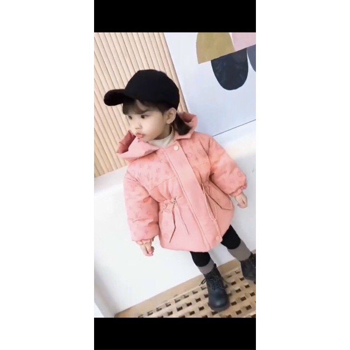 Áo khoác Parka hoạ tiết lót lông cho bé 12-23kg - Sẵn hàng