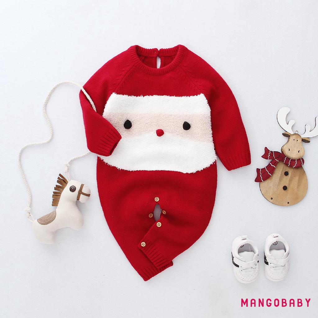 ♬MG♪-Newborn Baby Girl Boy Wool Knitting Romper Jumpsuit Warm Outfits Xmas Clothes