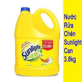 Nước rửa chén sunlight chanh 3.6kg đánh bay mọi vết bẩn.