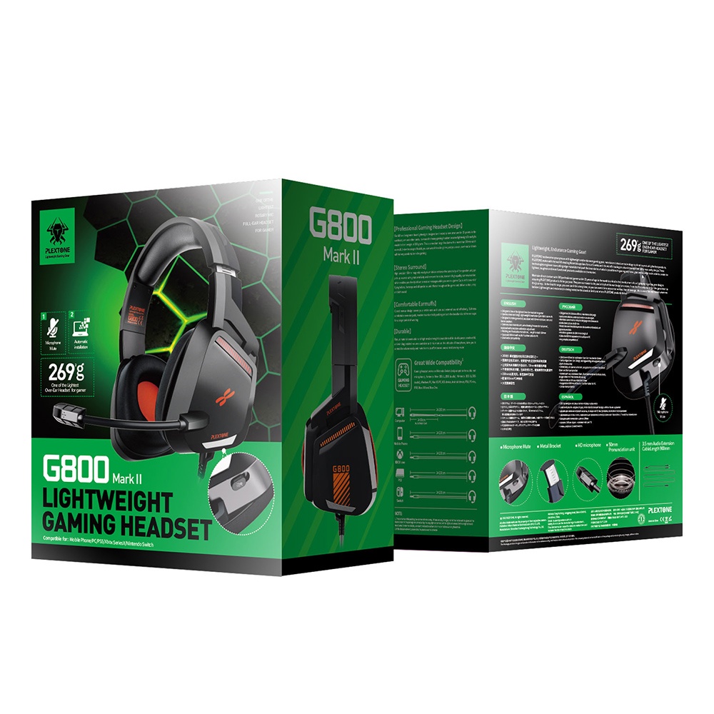 Tai nghe chụp tai PLEXTONE G800 chống ồn - Headphone có mic gaming 3.5mm - Headphone chơi PUBG FREE FIRE Liên Quân