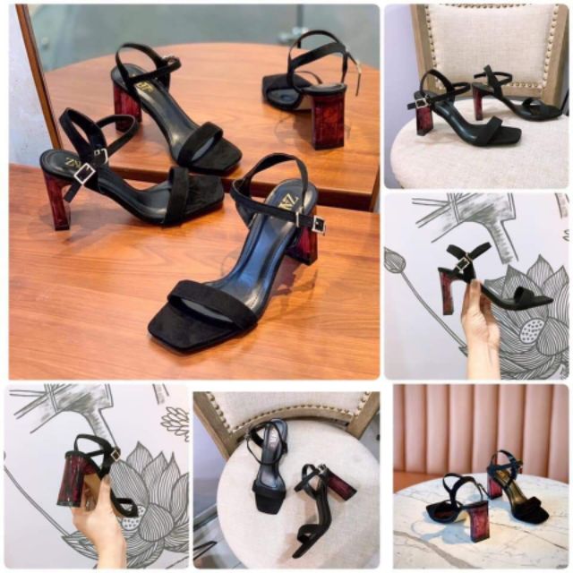 [Mã FASHIONGREEN264 giảm 10% tối đa 30k đơn từ 99k] Sandal gót màu 7p siêu hot