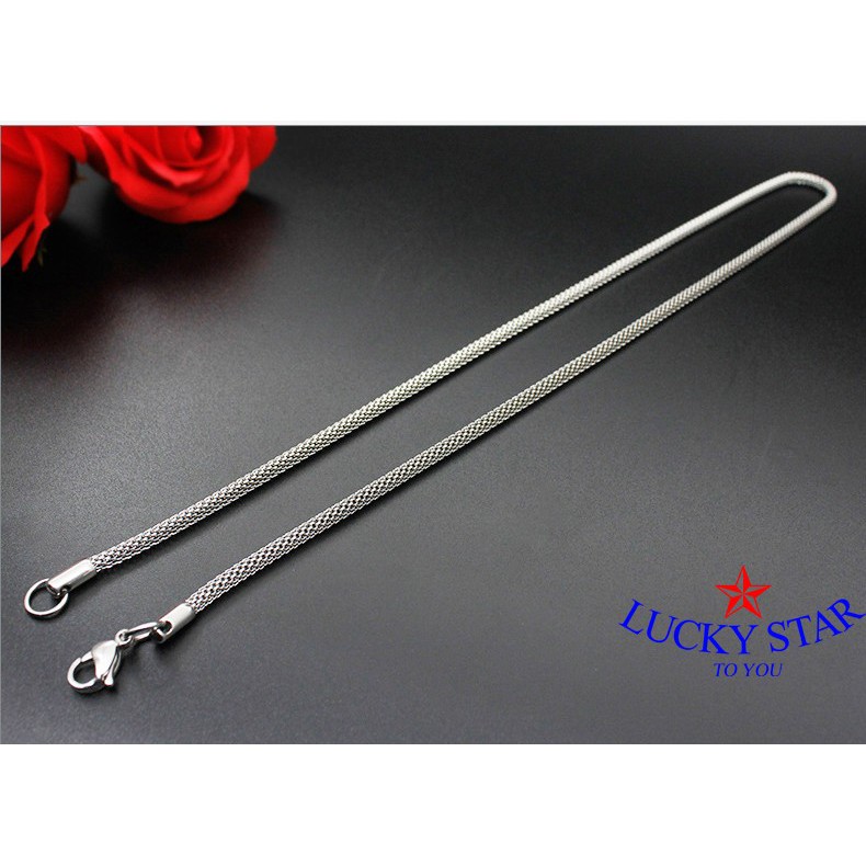 Dây chuyền nam xích cuộn kiểu da rắn độc đáo thời trang không đen