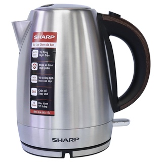 Bình đun siêu tốc sharp ekj-17evsd-wd 1.7 lít - hàng chính hãng