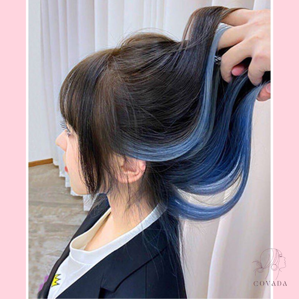 Tóc giả kẹp COVADA highlight thẳng đẹp nhiều màu cao cấp cá tính phong cách Hàn Quốc TG19
