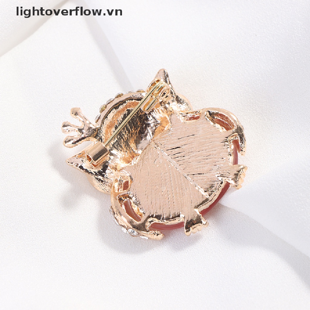 1 Huy Hiệu Cài Áo Hình Cú Mắt Xanh Dễ Thương