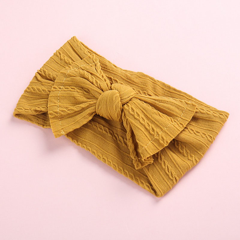 Băng Đô Nơ Co Giãn Mềm Mại Cho Bé Gái