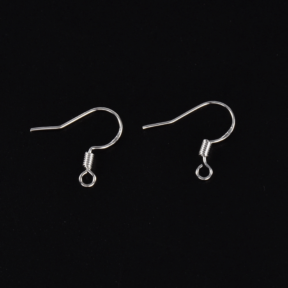 [COD/QIPIN] Simple 50PCs Silvered Handmade DIY Earring Hooks Jewelry Accessory Ear Wire Set
