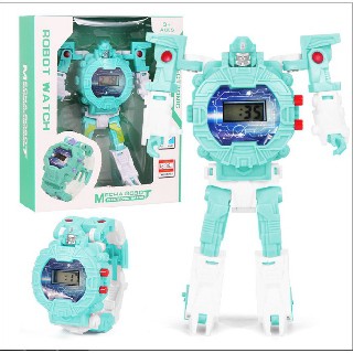 Đồ chơi trẻ em [CÓ VIDEO] biến hình đồng hồ robot siêu nhân siêu anh hùng 2 trong 1