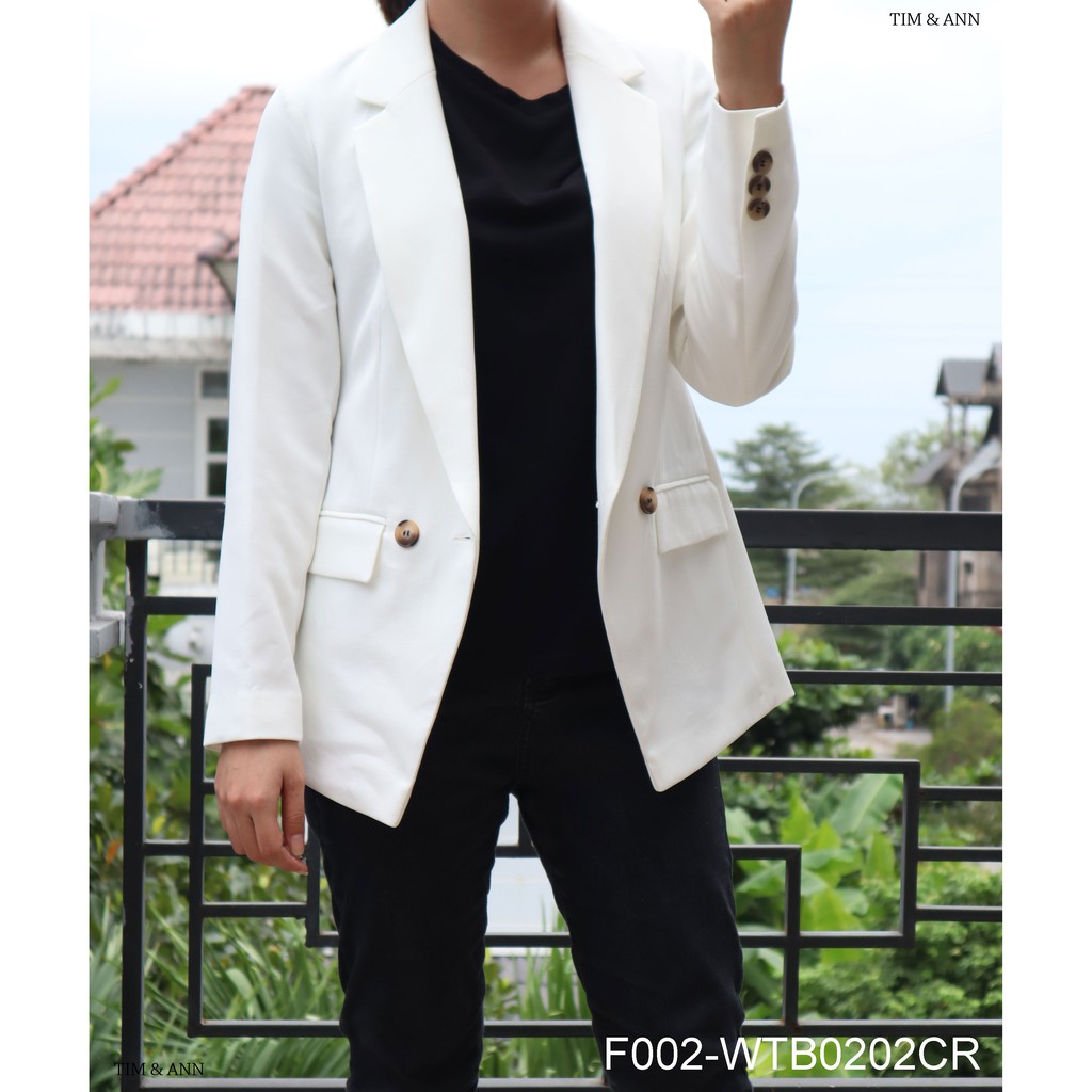 Áo Blazer Nữ 2 Lớp Màu Kem Chiết Eo 0202CR - Thời Trang Nữ Tim & Ann | BigBuy360 - bigbuy360.vn