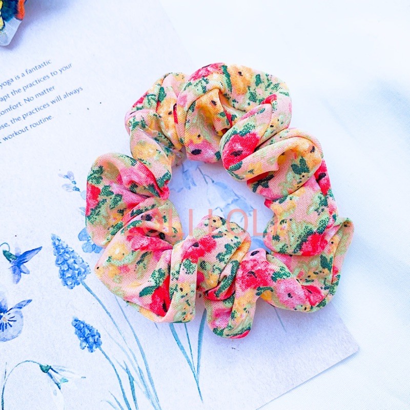 Scrunchies cột tóc hoa nhí kiểu cổ điển dễ thương size nhỏ LoLi