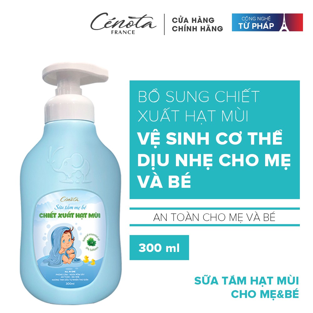 Sữa Tắm Cho Mẹ Bé Cenota Chiết Xuất Hạt Mùi 300ml