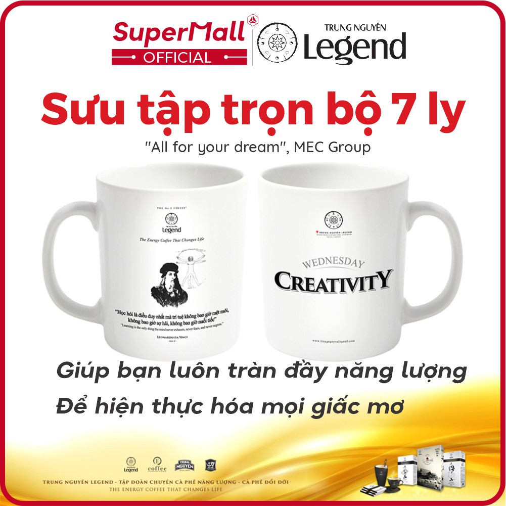 Ly Sứ Trung Nguyên Legend Cốc Sứ 7 Ngày Thành Công Dung Tích 350ml