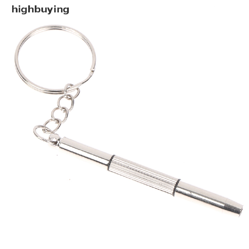 Dụng cụ tua vít sửa chữa 3 trong 1 nhỏ gọn gắn móc khóa bằng thép không gỉ