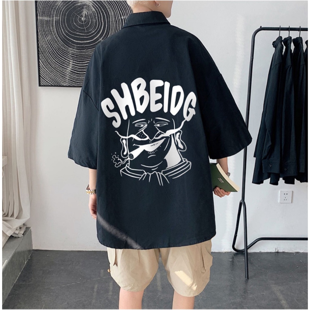 Áo sơ mi nam tay ngắn from rộng unisex nam nữ , sơ mi nam nữ vải voan lụa mịn mát free size 40kg - 70kg