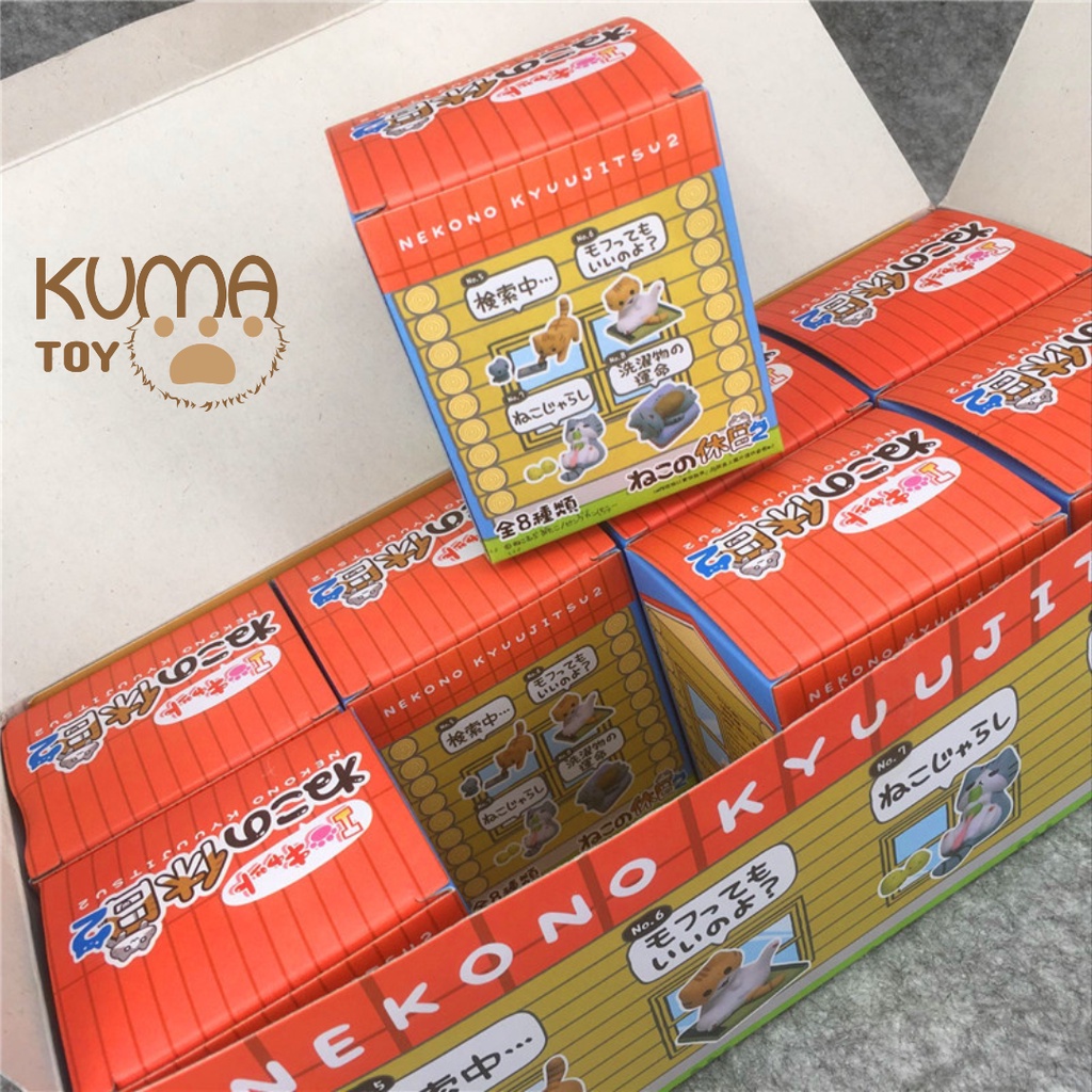 Mô hình mèo nhỏ dễ thương 8 loại tiểu cảnh mini trang trí bàn học, bàn làm việc - Mô hình decor mèo cute