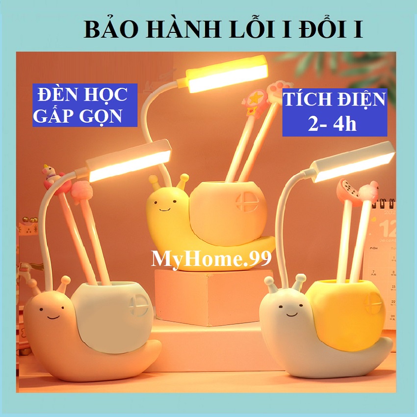 <Xả Kho Sỉ Ib> Đèn Học Để Bàn Chống Cận Tích Điện Mini Gấp Gọn Bóng Led Cổng Sạc Usb Hình Siêu Cute Học Sinh Sinh Viên