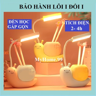 Đèn học tích điện mini gấp gọn để bàn bóng led chống cận cổng sạc usb hình siêu cute cho học sinh sinh viên