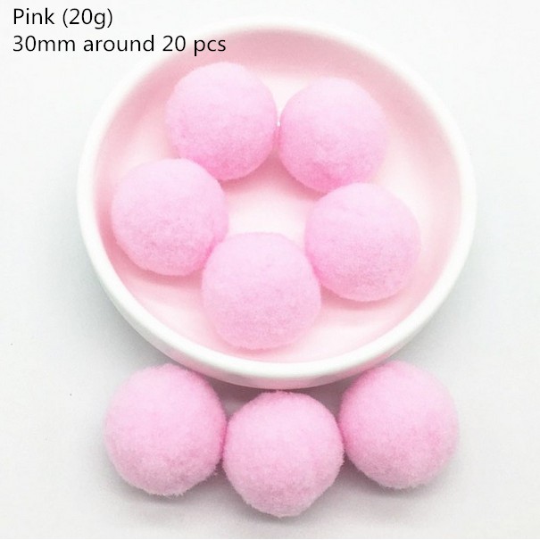 20g Quả Cầu Lông Xù Nhiều Màu Dễ Thương Dùng Trang Trí