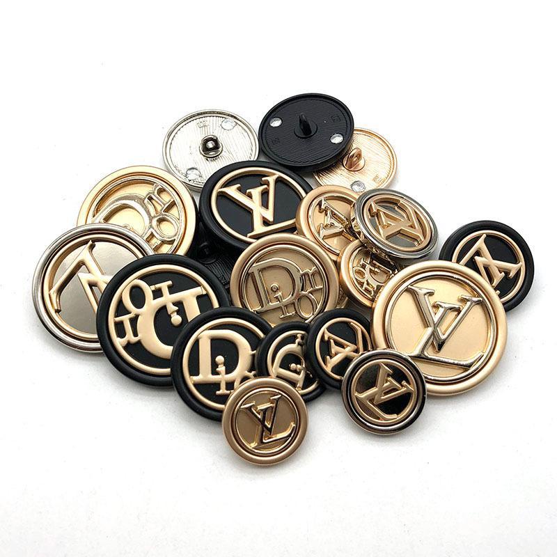 Nút. Áo Khoác Len Phối Nút Kim Loại Thời Trang Cho Nam Nữ