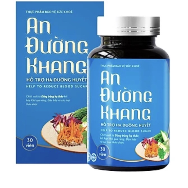 Thực Phẩm Bảo Vệ Sức Khoẻ An Đường Khang Hỗ Trợ Giúp Hạ Đường Huyết - Lọ 30 viên