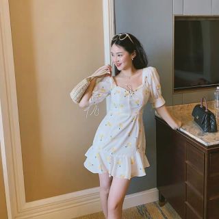 [Sẵn] Đầm đuôi cá cherry hàng QUẢNG CHÂU size SML