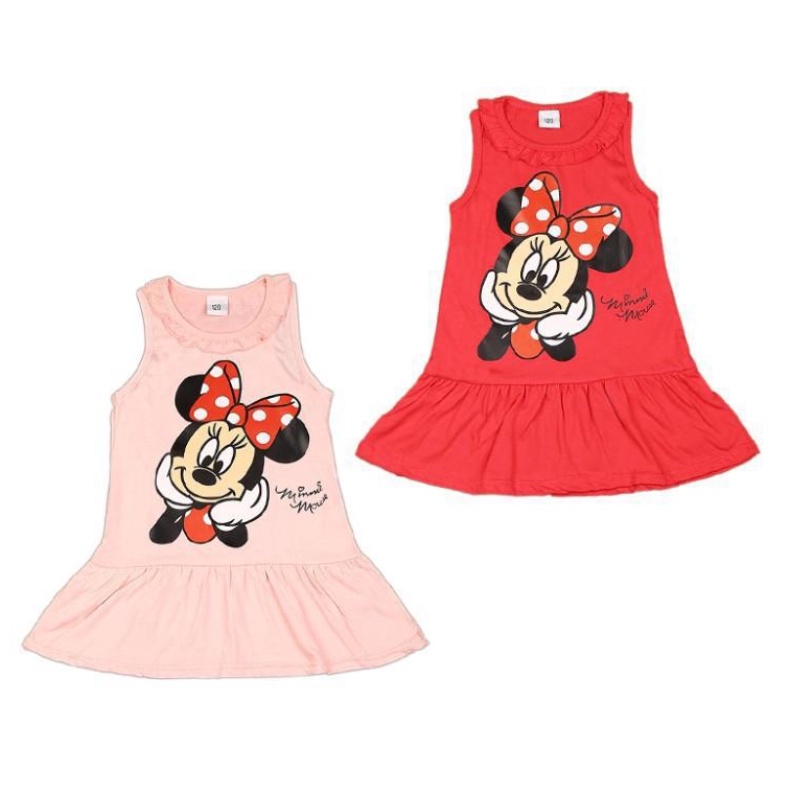 Đầm Xòe In Hình Chuột Minnie Xinh Xắn Cho Bé Gái akku