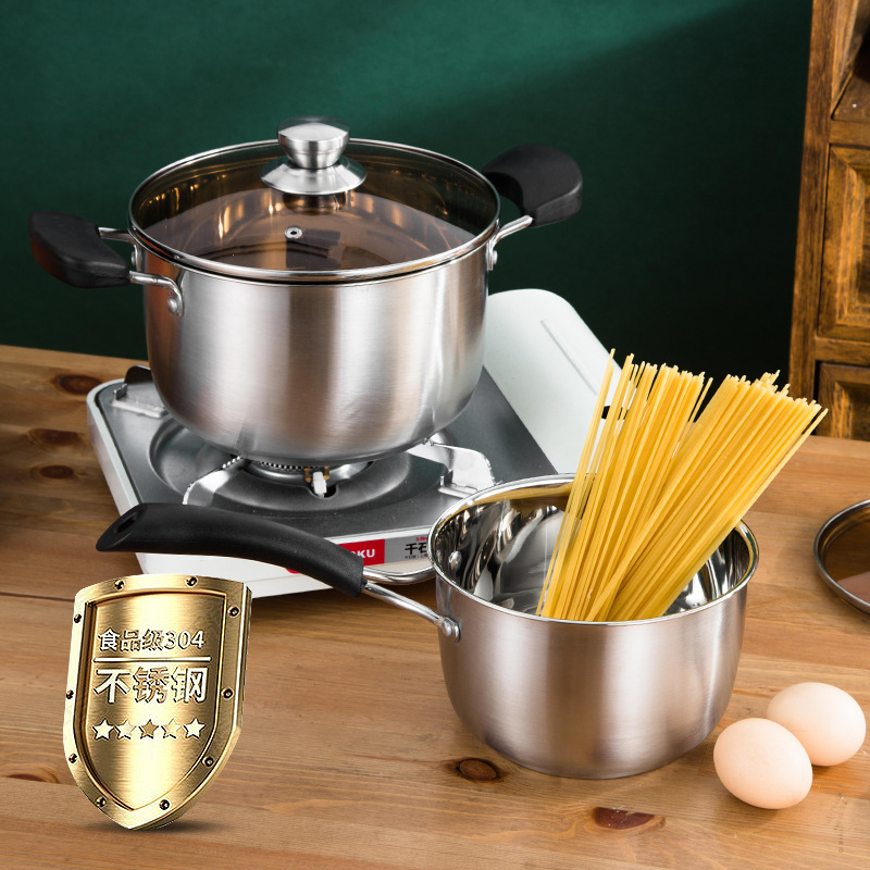 Nồi Nấu Ăn Cho Bé Chất Liệu Thép Không Gỉ 304