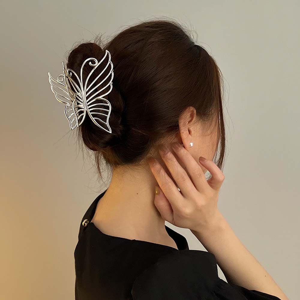 Kẹp Tóc Hình Bướm / Cá Mập Cỡ Lớn Thanh Lịch|Túi Xách Màu Sắc Xinh Xắn Phong Cách Hàn Quốc Cho Nữ