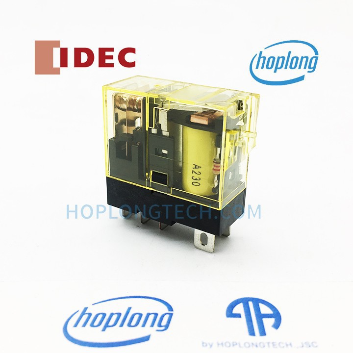 RJ1S-CL-A230 Idec rơ le trung gian loại nhỏ có đèn chỉ thị 5 chân dẹt 230V