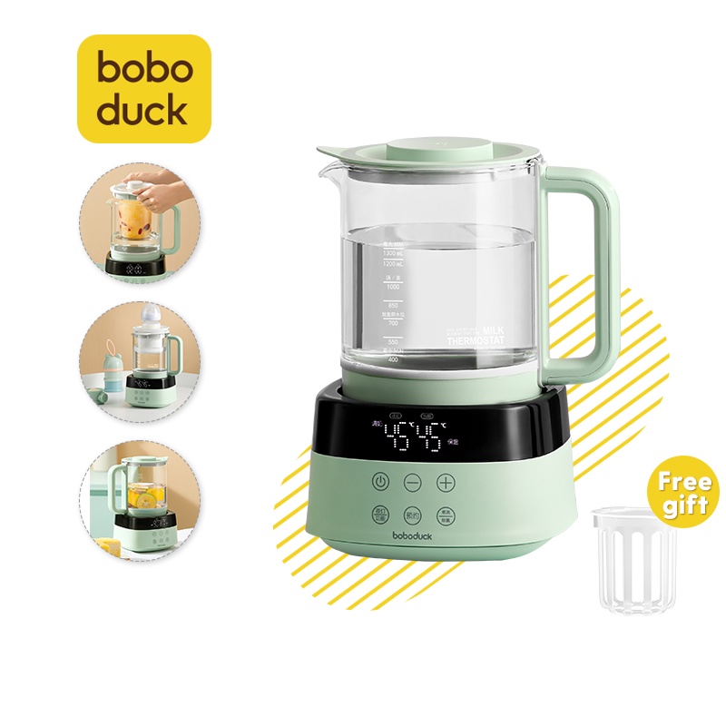 Ấm đun nước thông minh có thể giữ nhiệt cho sữa liên tục kiêm máy điều nhiệt sữa Boboduck F6222