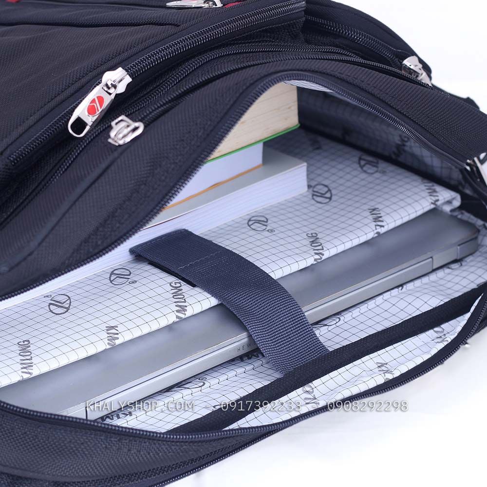 Balo , cặp đa năng học sinh cấp 2,3 thương hiệu Kim Long 035 màu đen - 720NBLKL035 ( 40x16x30cm ) | BigBuy360 - bigbuy360.vn