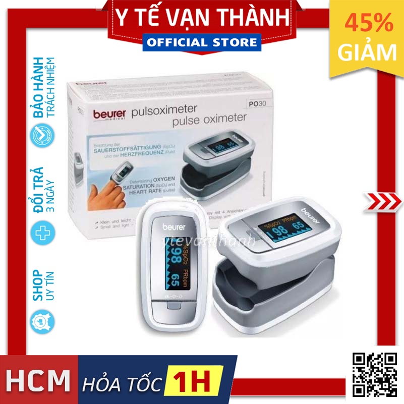 ✅ [CHÍNH HÃNG] Máy Đo Nồng Độ Oxy (SPO2) Và Nhịp Tim Beurer PO35 | Nhập Khẩu Đức -VT0687