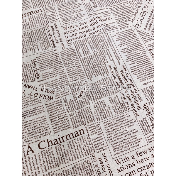 Vải canvas - mẫu giấy báo