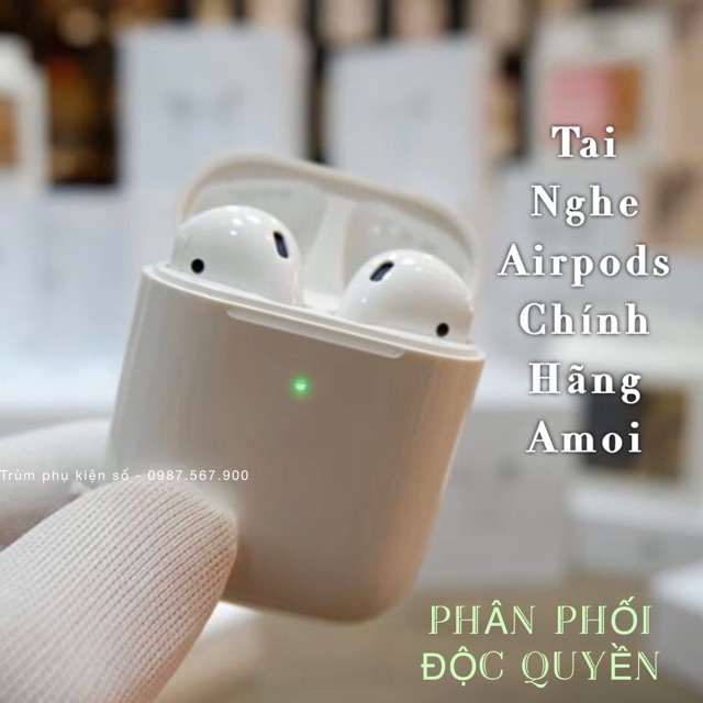 [Mã 267ELSALE hoàn 7% đơn 300K] Tai Nghe Bluetooth Airpods Chính Hãng Amoi