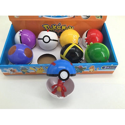 Bộ 8 Quả Bóng Pokemon Hoạt Hình Bằng Nhựa Đường Kính 7cm