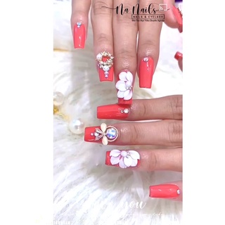 hoa bột nail- hoa cúc ruby cánh nhọn ( giá 1 bông)