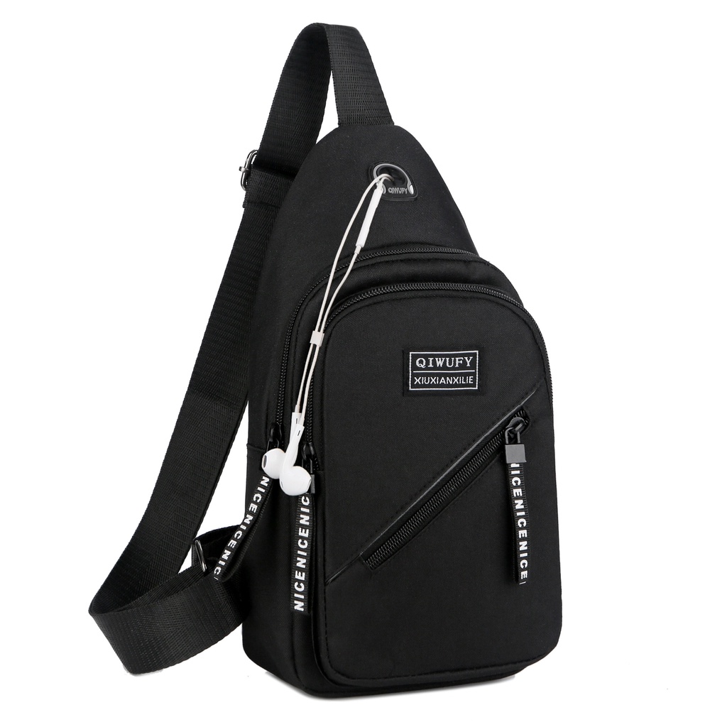 Túi đeo chéo nam vải bố thời trang