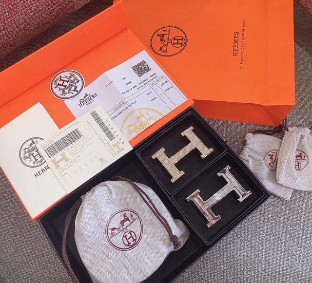 Thắt lưng nam hai mặt chữ H đính đá sang trọng thay đổi dây màu đen xước xịn kèm Hộp Túi Giấy dây lưng nam dây nịt