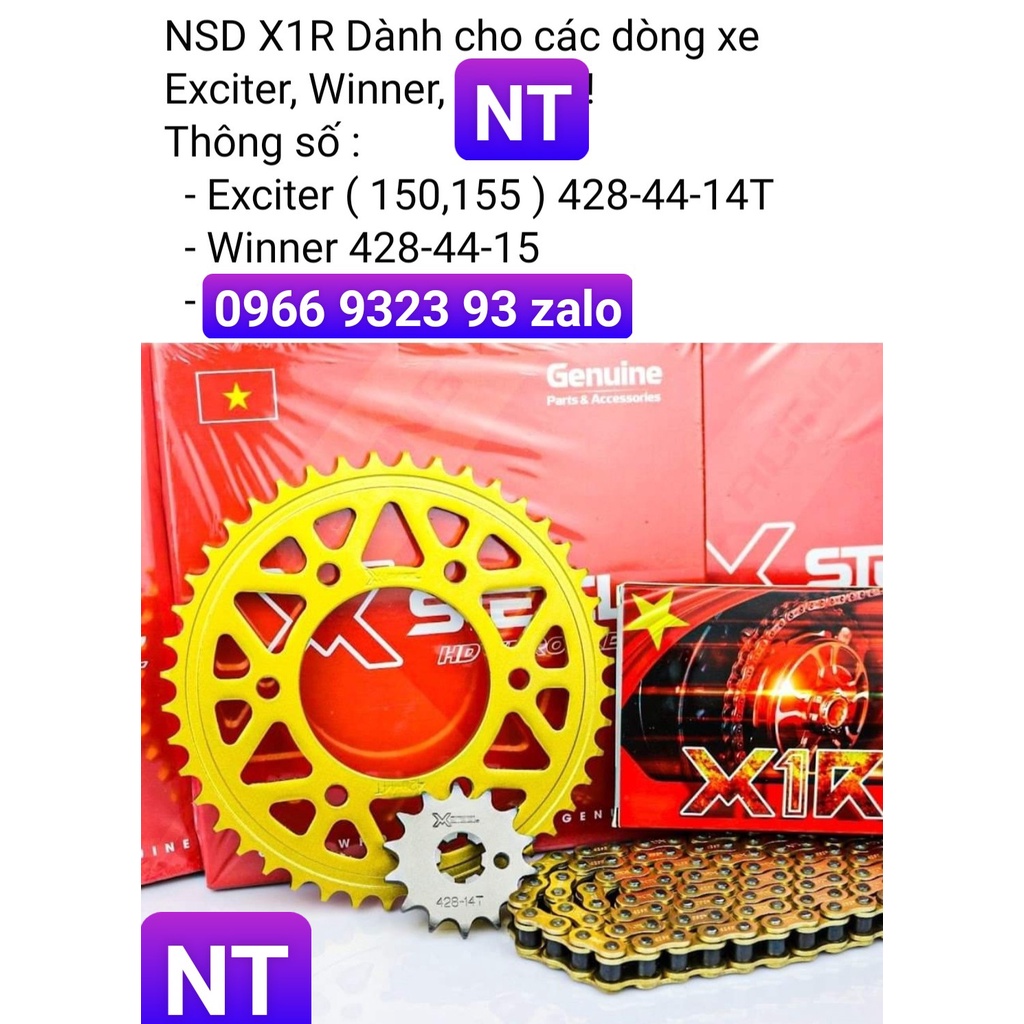 Nhông sên dĩa X1R dành cho Exciter - Winner