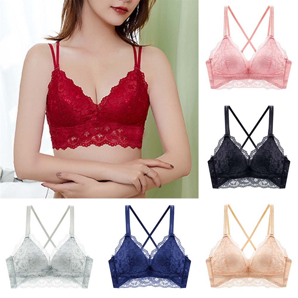 Áo Lót Nâng Ngực 3 / 4 Phối Ren Màu Sắc Nhã Nhặn