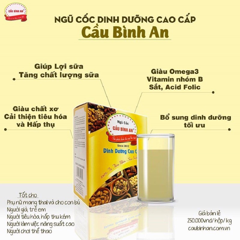 BỘT NGŨ CỐC DINH DƯỠNG CAO CẤP 1KG CẦU BÌNH AN