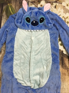 BỘ ĐỒ LIỀN THÂN STITCH XANH