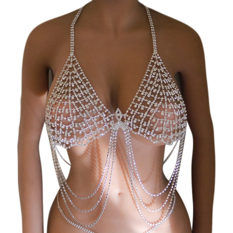 Vòng cổ Toàn Thân Đính Đá Tua Rua Phong Cách Boho Cho Nữ