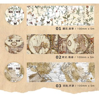 SIÊU RẺ Băng keo Washi tape phong cách VINTAGE