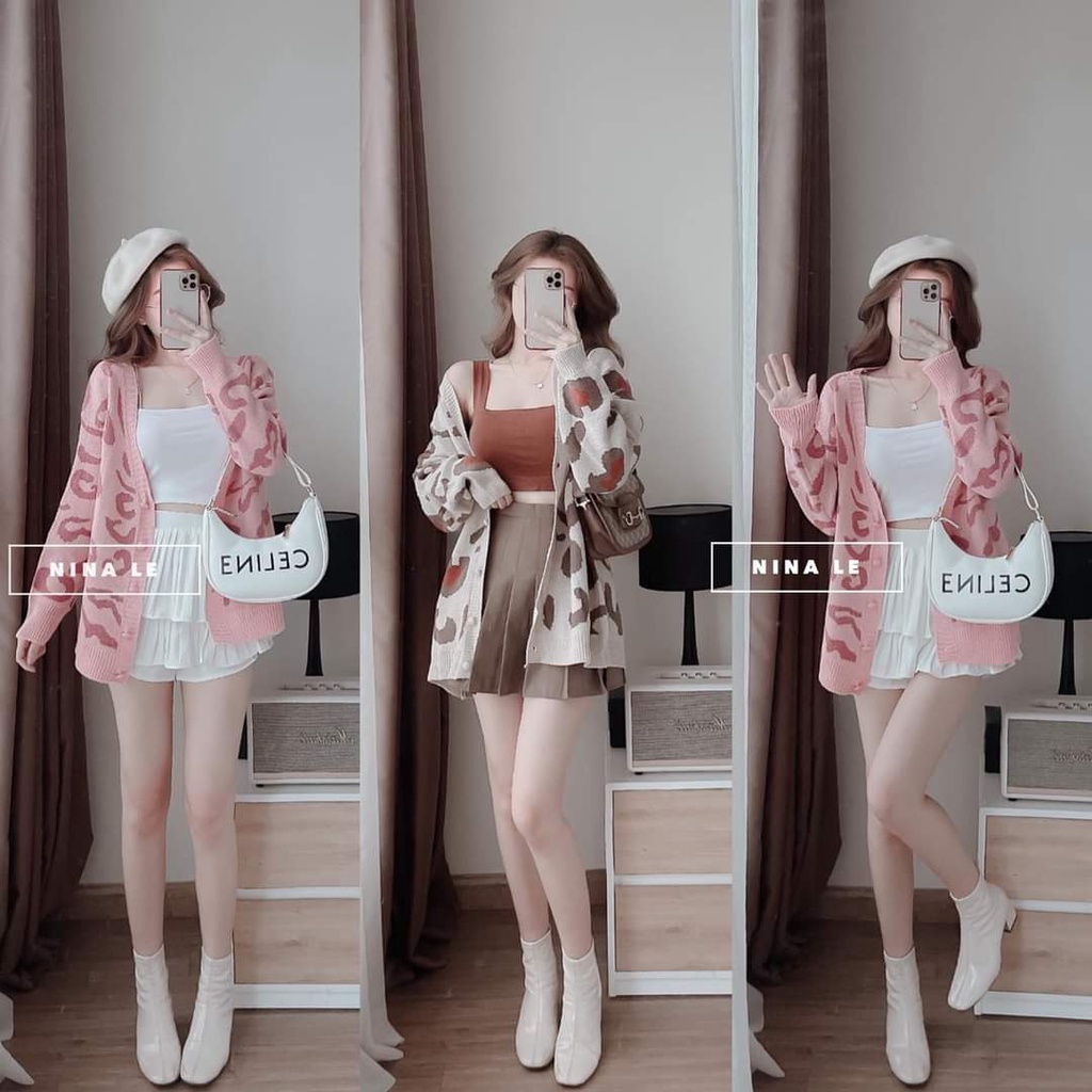 Áo Khoác Len Rộng Ulzzang. Áo Khoác Cardigan Len Viền Dáng Dài Form Rộng [Len Nút TT]